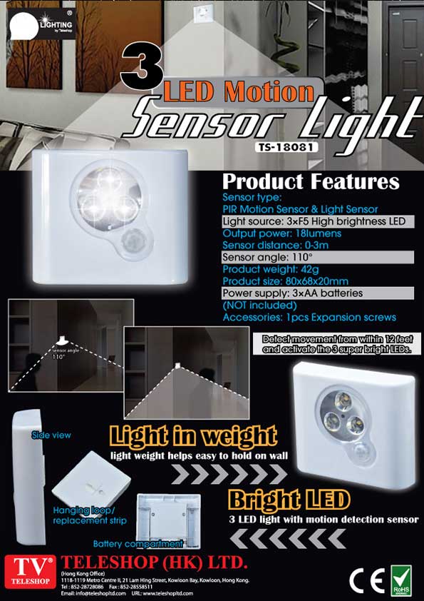3 LED Motion Sensor Light