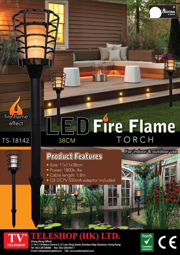 38CM LED Fire Flame Torch