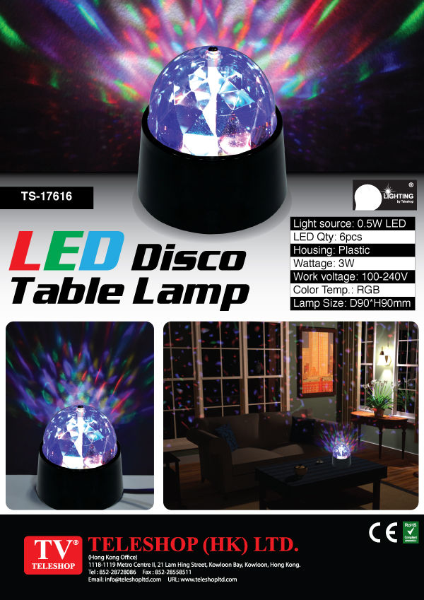Led Disco Table Lamp