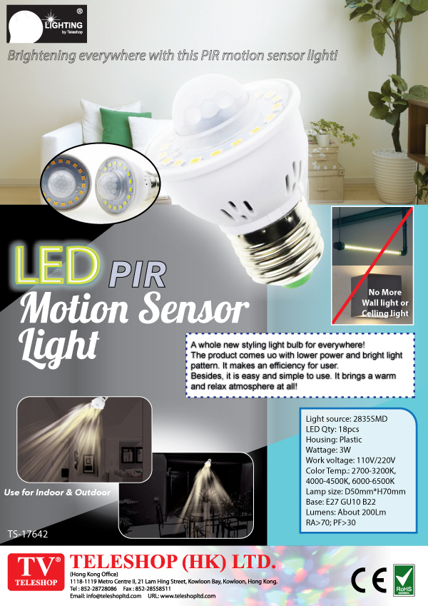 LED Pir Motion Sensor Light